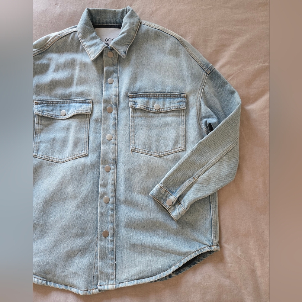 ZARA X GOOD AMERICAN ZW DENIM SHACKET, Small - Picture 5 of 15